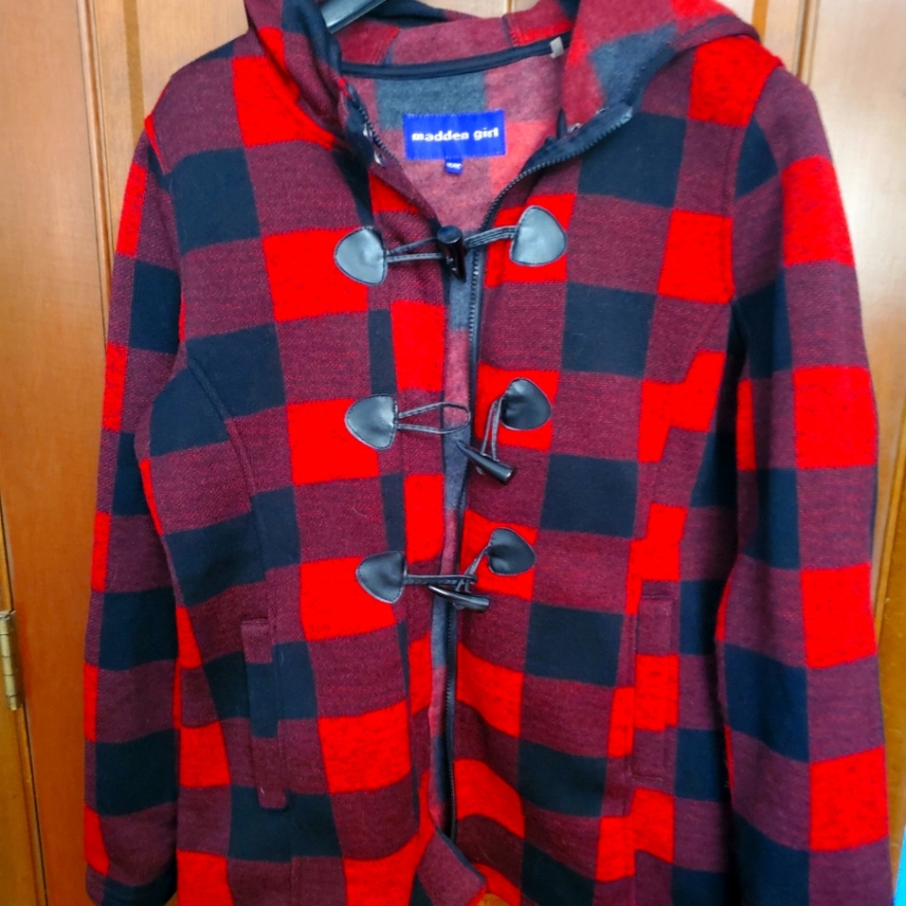 Womens Jacket Madden Girl Size XL red and black